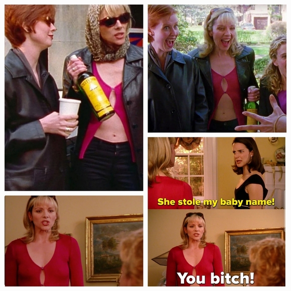 ASO Samantha Jones SATC S1 E10 Vintage Pink Open Top - Picture 4 of 14